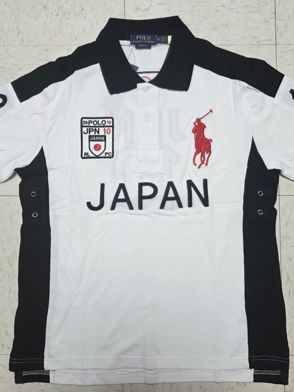 White/Black Japan Ralph Lauren Polo Size M Chief Keef Polo